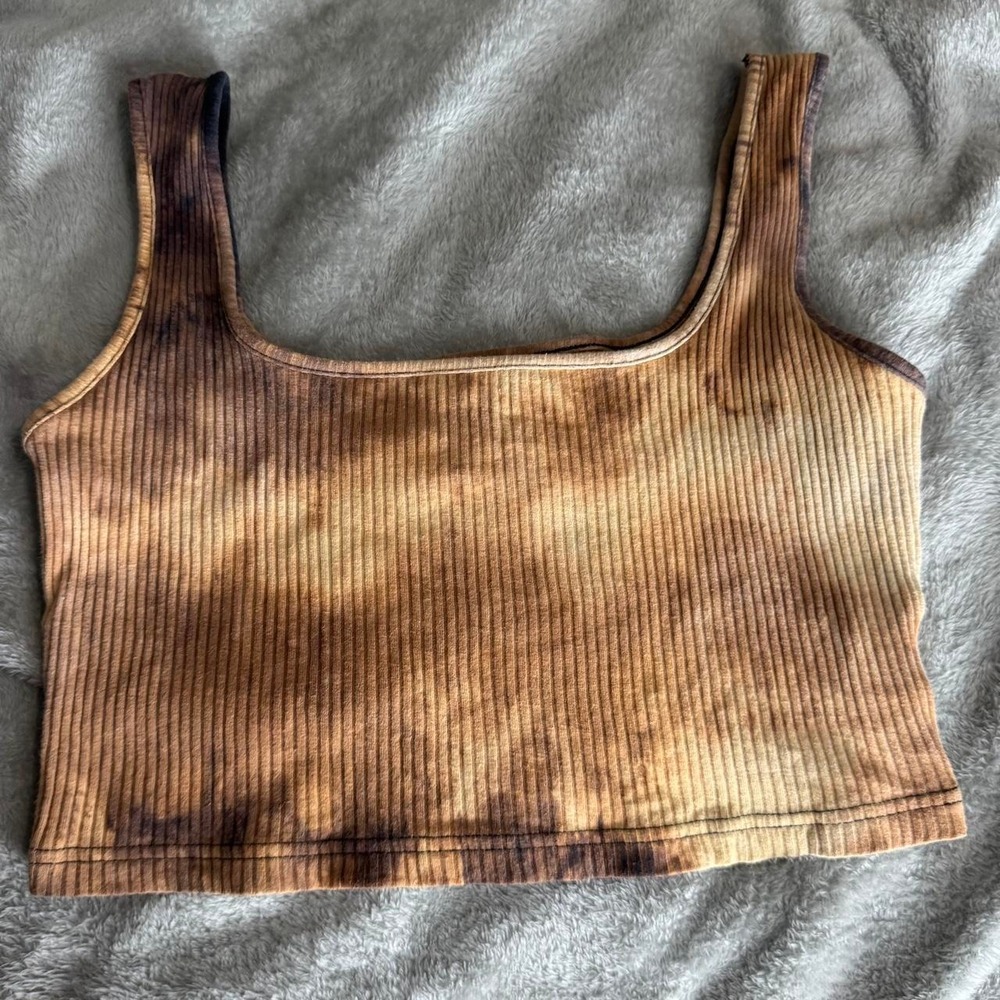 Grunge Acid wash cropped tank top